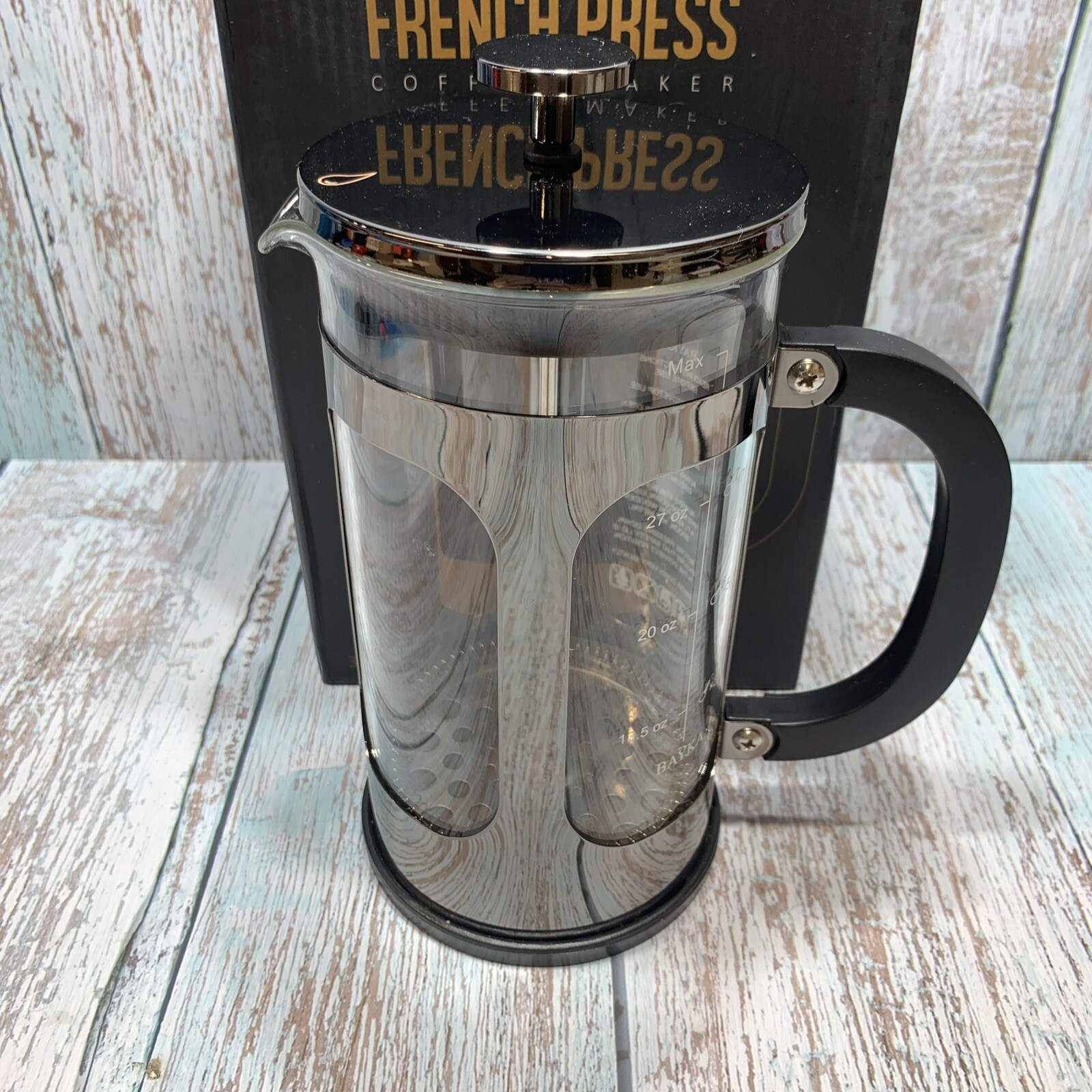Coffee Maker, Glass Classic Dark Pewter Stainless