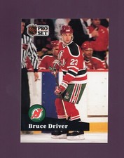 1991 Pro Set Bruce Driver #140 French Set - New Jersey Devils