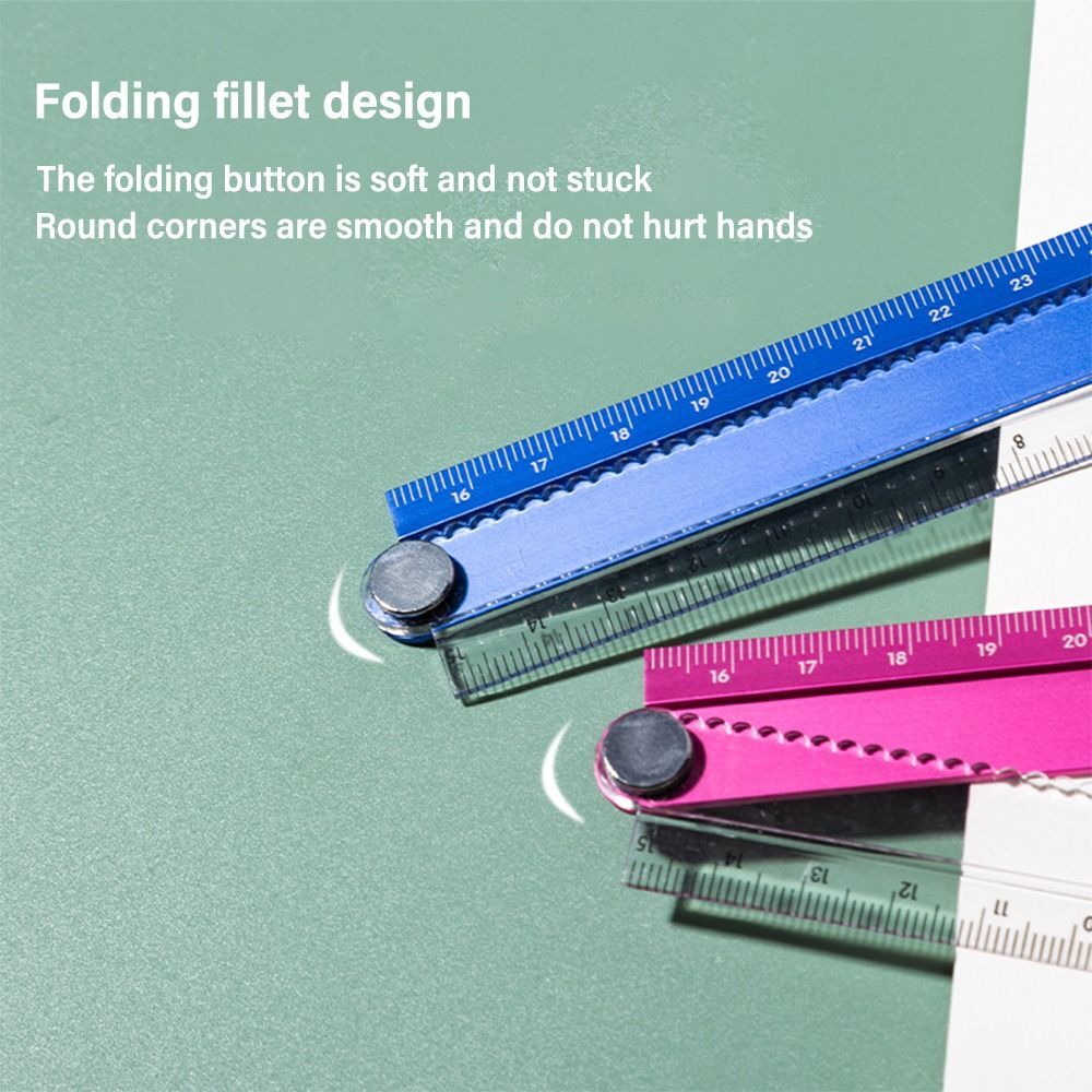 Folding Scale Ruler Metal Measurement Drawing Tool School Office eBay