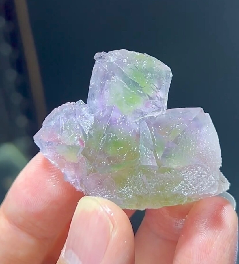 Zhejiang's rare greenish-purple fluorite naturally unique