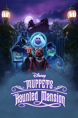 2021 Muppets Haunted Mansion Movie Poster 11X17 Gonzo Pepe Kermit Piggy Animal 