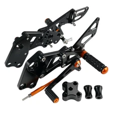 Rearsets Foot Control Footrest Foot Pegs Set For KTM RC125 RC200 RC390 2014-2021