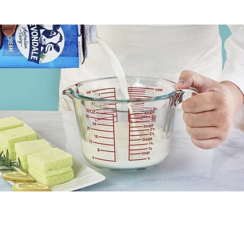 Naitesen 3 Piece Glass Measuring Cup Set 1 Cup 2 Cup 4 Cup Liquid Clear - Picture 5 of 11