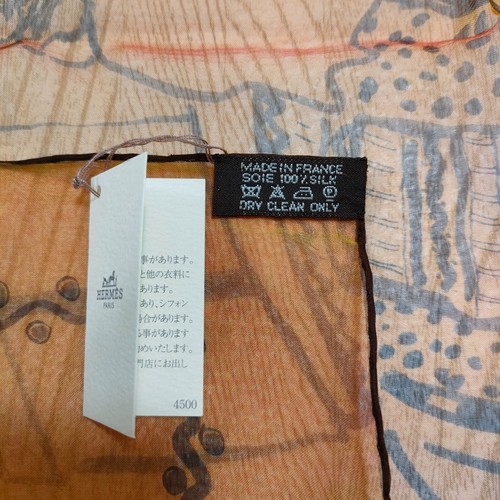 Unused w/box HERMES Petit Carre 45 a votre service mousseline Silk Scarf 41cm - Picture 15 of 22