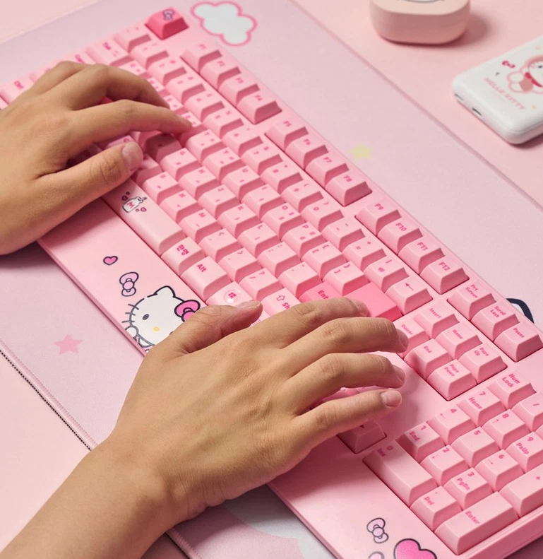 Sanrio Hello Kitty Wireless Keyboard Mouse Combo Set Korean/English - Image 3 of 4