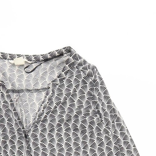 H&M Womens Black Polyester Blend Button-Up Size S - Picture 4 of 12