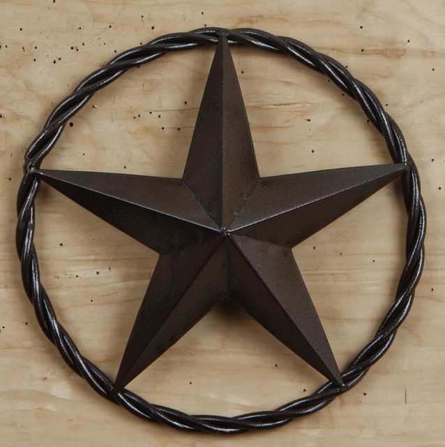 Metal 12" Star in Rope Rustic Brown Western Decor eBay
