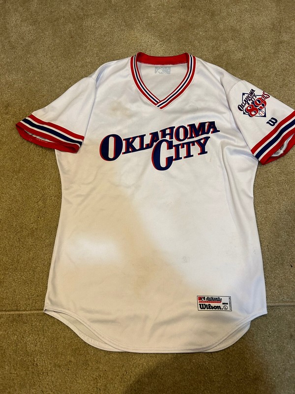 Los Angeles Dodgers #6 Prospect Kyle Hurt Game Used/ Signed Jersey OKC 89ers