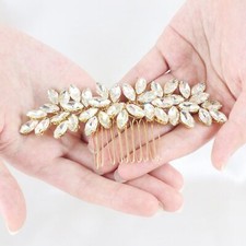 Luxurious Wedding Hair Comb Full Rhinestones Bride Hair Accessories for Party...
