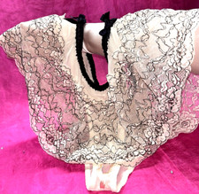 VTG Second Skin Sz 14/16 Victoria s Secret Satin Bows Pantie Bikini Ivory