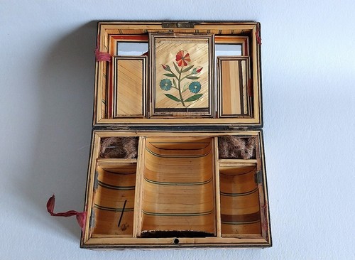 Coffret boîte à couture en marqueterie de paille Fin XVIIIème début XIXème - Bild 14 von 17