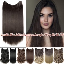 Soft Hidden Invisible Band Wire In Thick One-Piece Hair Extensions Real As Human
