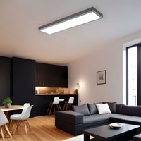 Deckenleuchte Deckenlampe Holz Wohnzimmerleuchte 1 Flammig Panel Led L 80 Cm