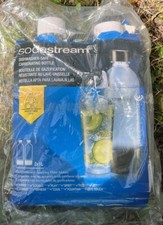2- Soda-Stream brand Carbonating 1- Liter Water Bottles with Caps Made in Israel