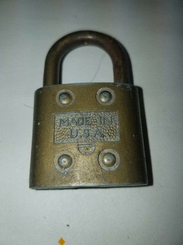 Vintage Old Slaymaker Slay Maker Rustless Made in USA lucchetto senza chiave - Foto 2 di 7