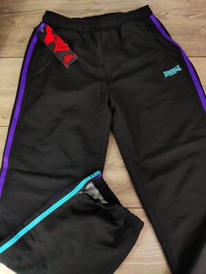 Lonsdale 2 Streifen Mädchen Webhose LG 11 - 12 Jahre schwarz blau lila 146-152 cm