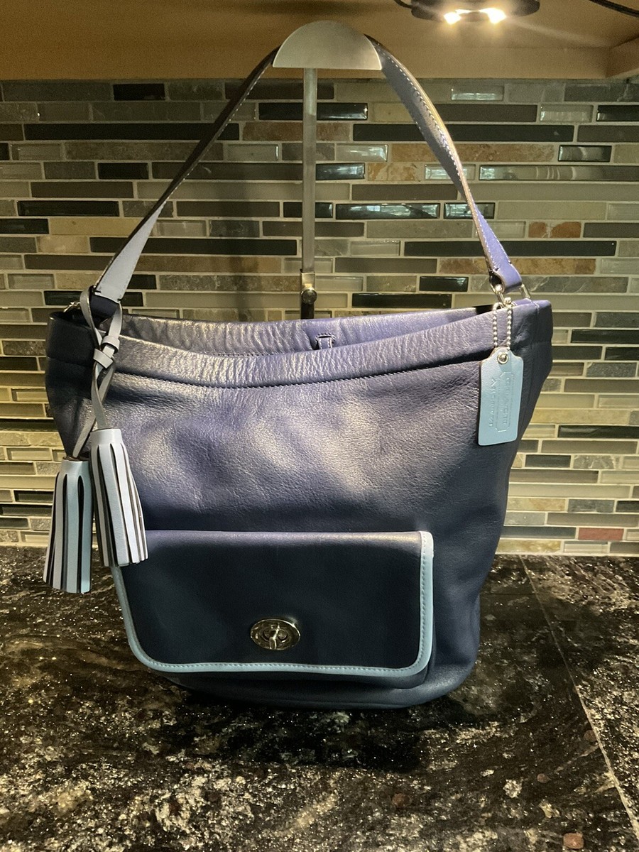 Coach Legacy Archival 2 Tone Bucket Bag 22407 Blue | eBay