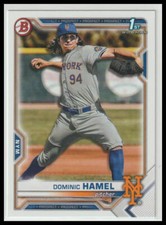 2021 Bowman Draft Dominic Hamel New York Mets