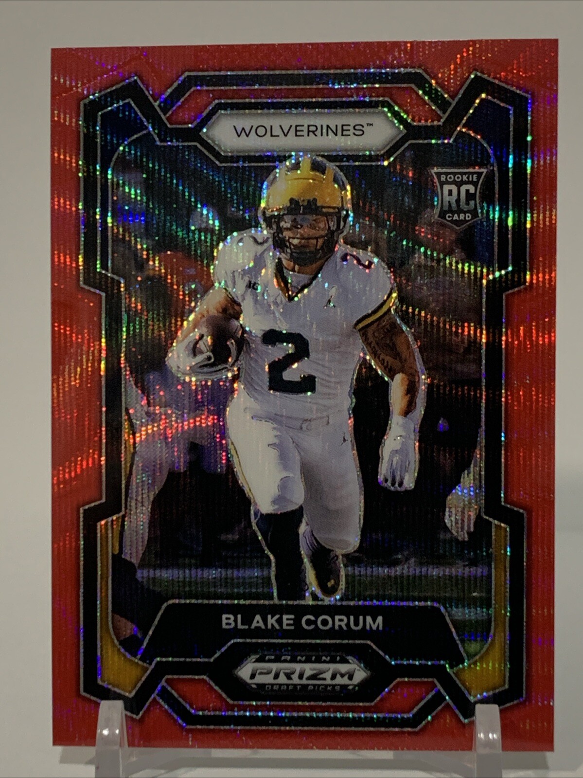 2024 Panini Prizm Draft - RED WAVE #128 Blake Corum RC