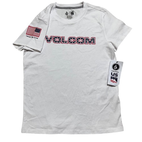 Volcom Womens Size S (4-6) White USST US Snowboard Team Graphic Tee T-Shirt NWT - Picture 2 of 9