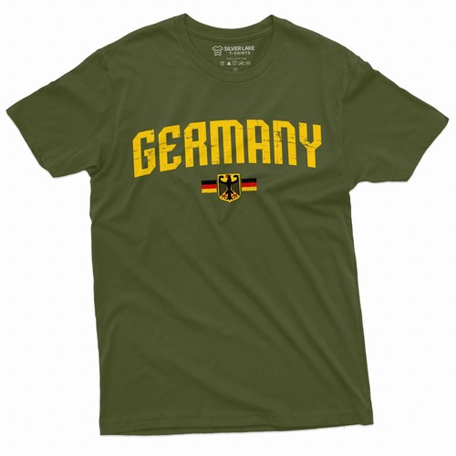 Germany Flag Logo T-shirt Coat of Arms German Eagle Patriotic Mens Womens Tee - Picture 4 of 8