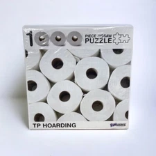 1000 Piece Jigsaw Puzzle Toilet Paper Hoarding Funwares White New & Sealed