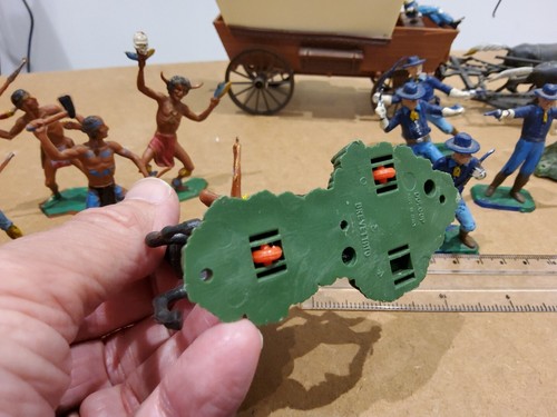 60s Dulcop Toys Wild West Wagon US 7th CAVALRY INDIANS Wheeled Horses Timpo Era - Picture 8 of 21