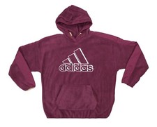 Adidas Multi-Sport Fleece Logo Pullover Women's Hoodie Sweatshirt M NWT Crimson