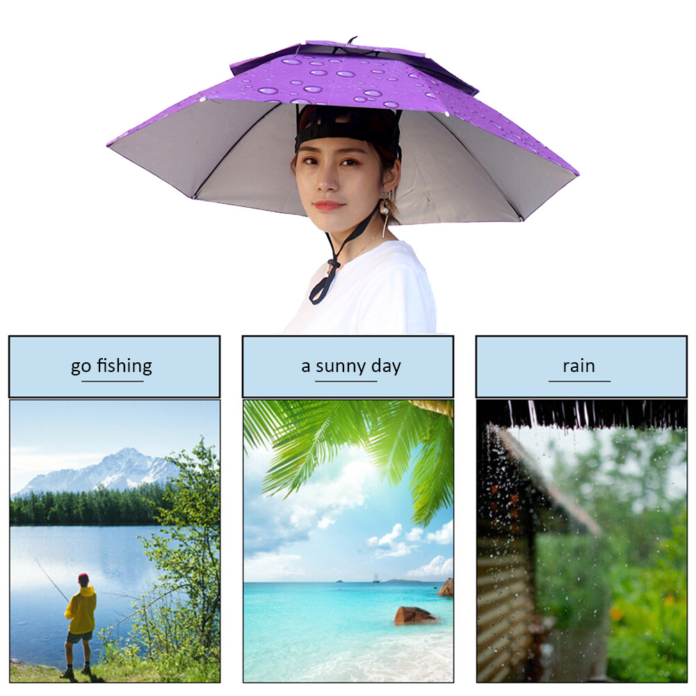 APL Protezione Solare da Pesca Pieghevole Copricapo Ombrello Cappello Cappuccio Protezione UV (L