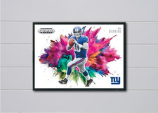 Prizm Black Eli Manning 2026 Color Blast 12x17 Poster New York Giants