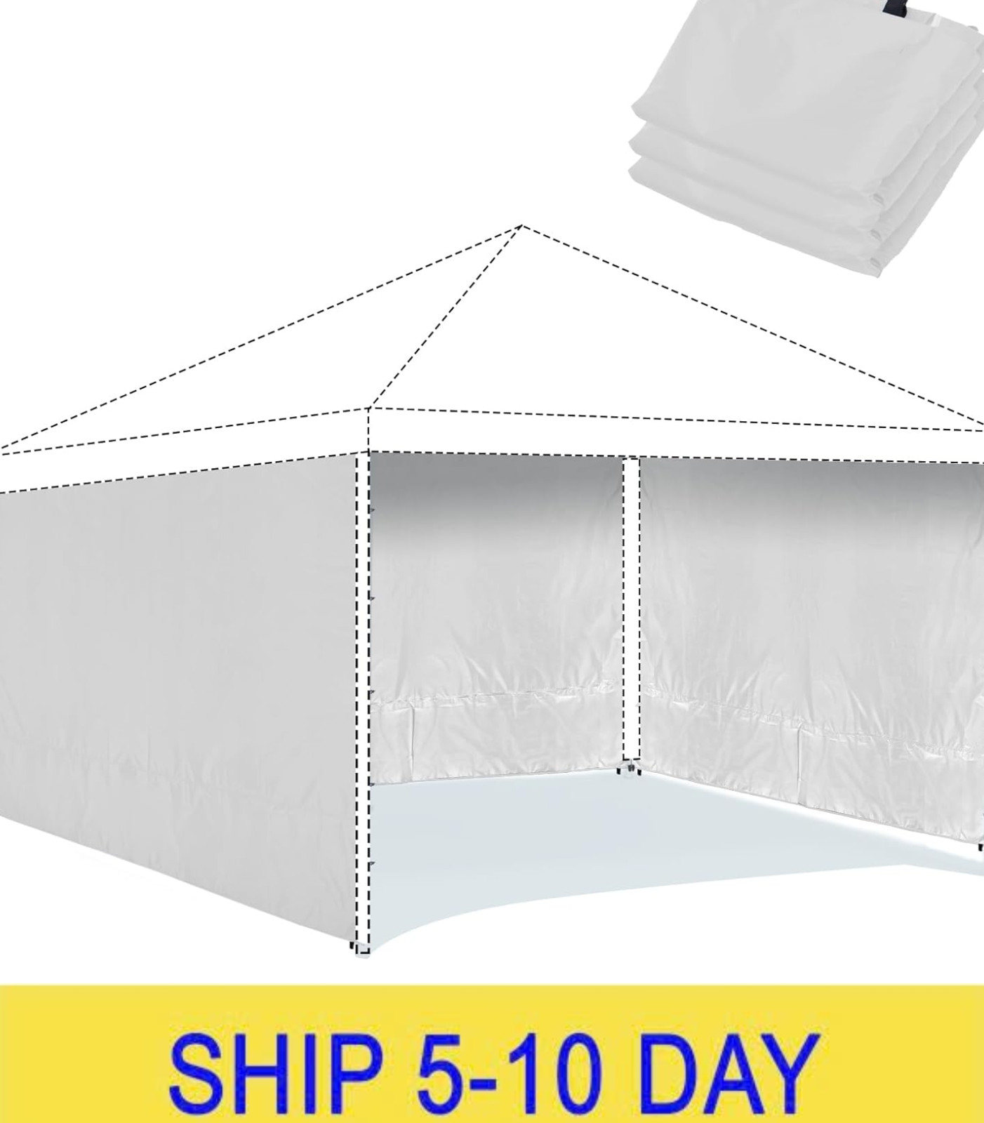 REDCAMP Instant Canopy Sidewall for 10x10ft Pop Up Canopy, 10x6.2ft, 3 Pack Sunw