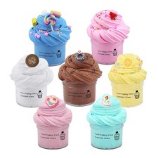 ZONEWAY 7 Pack Cake Butter Slime Kits, Soft and Non-Sticky 7-pack, Assorted