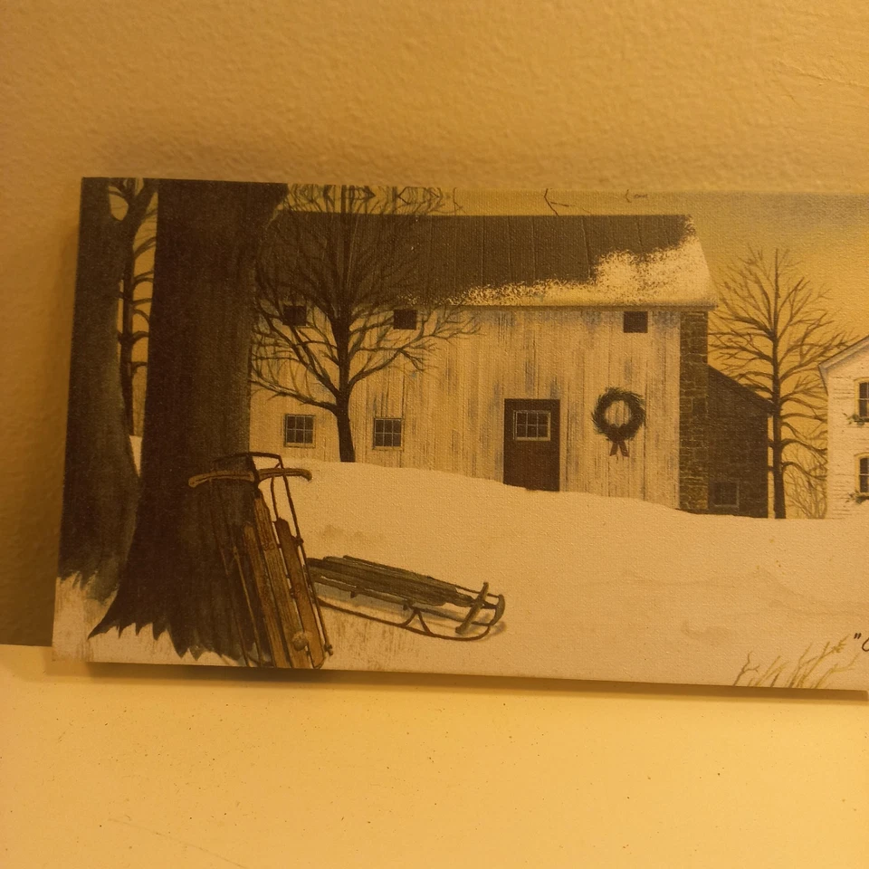 Impressão artística Christmas Times a Coming lona esticada pendurada Billy Jacobs 10x6"  - Imagem 2 de 4