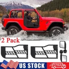 Tubular Off-Road Half Doors Guard + Mirror For 2007-2018 Jeep Wrangler JK 2-Door