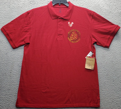 Disney Polo Shirt Mens Large Red Grumpy's Miners Guild Classic Fit Short Sleeve