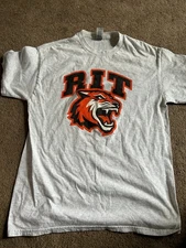 New NCAA RIT Rochester Institute of Technology Gray Shirt M