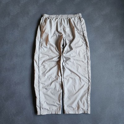 Vintage Baggy Nike SIlvertab Grey Nylon Track Sweatpants XXL