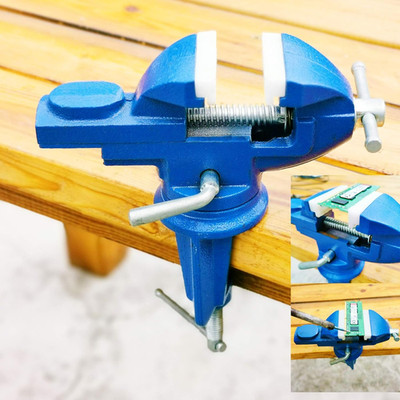 Modern Mini Vise with Nylon Jaws, Ideal for Clamping Small Parts and Projects