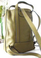 JOHN LEWIS & PARTNERS!!! FABULOUS 100% LEATHER KHAKI TOTE BACKPACK!!! NWOT