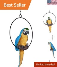 Polly in Paradise Parrot Hanging Bird Ring Pe...