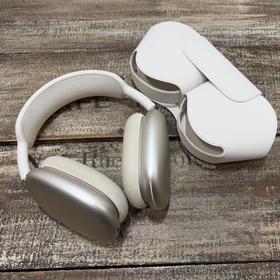 Apple AirPods Max Silver Over-Ear Headphones w/ Smart Case Used Great Condition