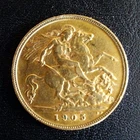 1905 Edward VII Gold Half Sovereign — photo from another recent sale