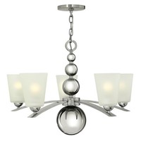 Kronleuchter Romina In Nickel 5Xe27 Ø69Cm KüRzbar Vintage Pendellampe Esstisch
