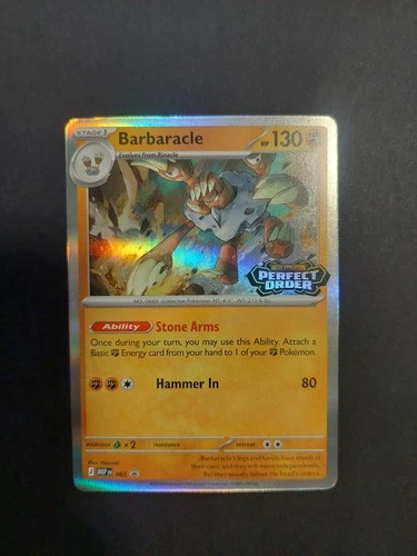 Pokémon TCG Barbaracle MEP 065 Perfect Order Pre-Release Stamped Promo LP (2)