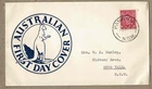 Australia 1938 Cole 1s4d KGVI FDC Cover postmark Panania NSW
