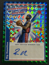 2024-25 Topps Finest - Rip Hamilton #BSA-RHA Detroit Pistons - Green AUTO /75