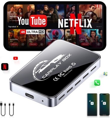 FAIMEE AI Box Wireless CarPlay & Auto Adapter - Plug & Play, Dual-Band WiFi, Blu