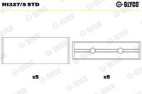 Glyco Kurbelwellenlager H1327/5 STD FüR NV400 Master Nissan JV X62 Opel Movano 3