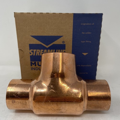 Mueller Industries Streamline W40144 Copper Sweat Reducing Tee 2C x 2C x 2-1/2C
