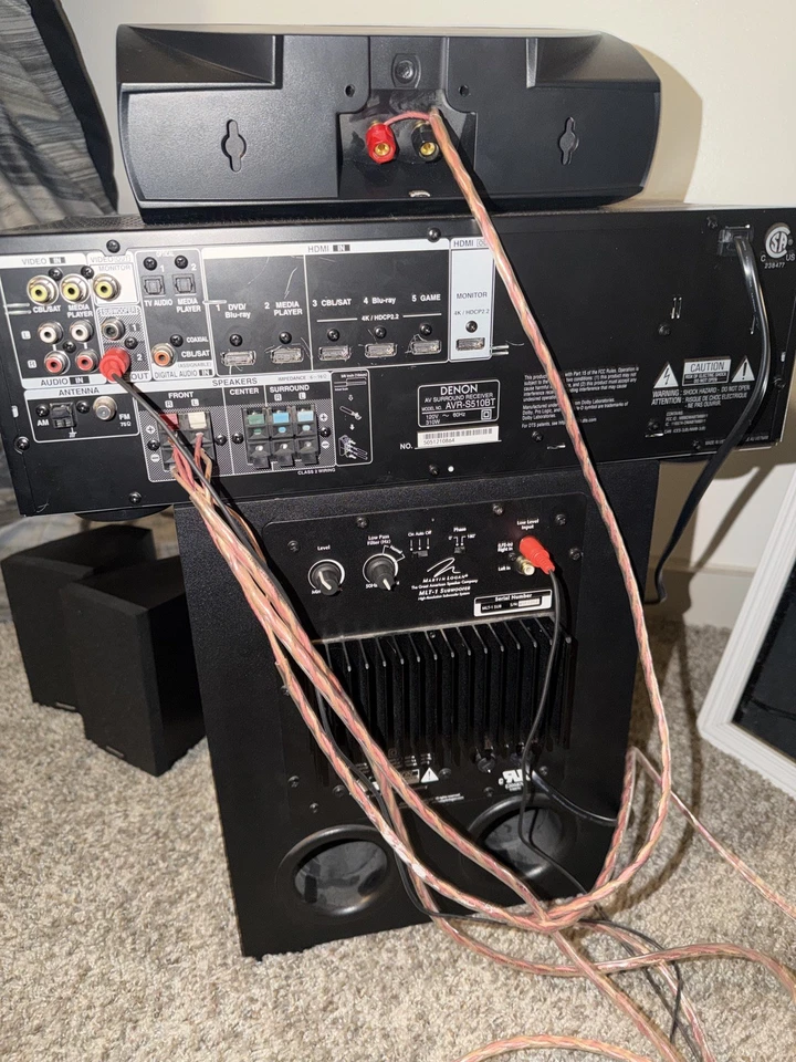 Denon Home Theater 3D Home Surround Sound Receiver System W/ Remote BUNDLE  - Image 3 of 3